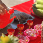 斟上一杯敬天地的心，願(yuàn)直達(dá)天聽，期盼工程順利圓滿。