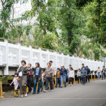 沿著防汛道路依序前行，走往這次的淨溪點-福安橋下，帶著興奮期待的心情，準備來場「寓教於樂」的淨溪體驗。
