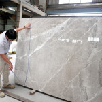 石材表面帶有自然的紋理與色澤，彷彿大地沉積歲月的筆觸，內(nèi)斂卻蘊(yùn)含力量，新業(yè)職人以獨(dú)到眼光揀選，成為空間裡最具靈魂的表達(dá)。